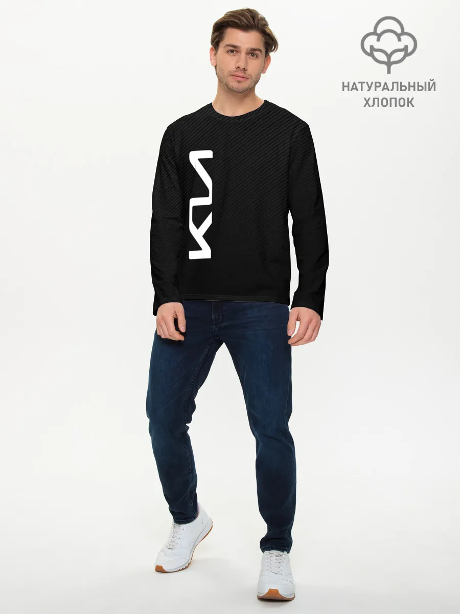 Мужской лонгслив базовый / KIA CARBONE | КИА КАРБОН | LOGO