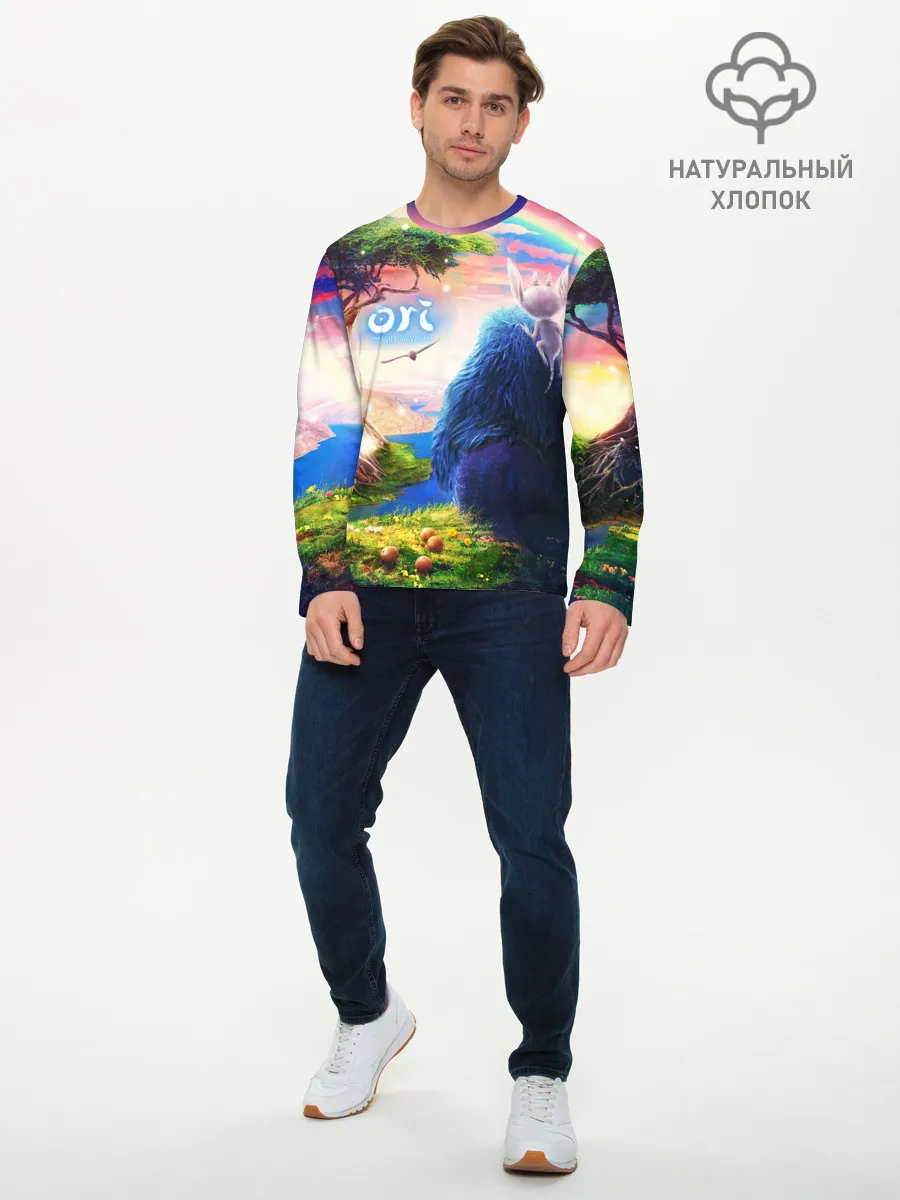 Мужской лонгслив базовый / Ори и Блуждающие огоньки | Ori