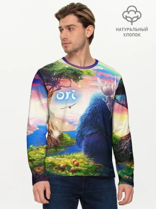 Мужской лонгслив базовый / Ори и Блуждающие огоньки | Ori