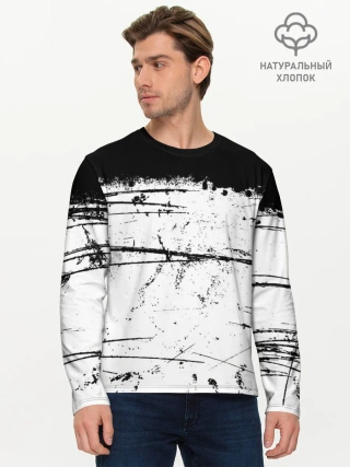 Мужской лонгслив базовый / ИСПАЧКАННЫЙ КРАСКОЙ