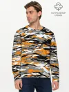 Мужской лонгслив базовый / Тигровый камуфляж