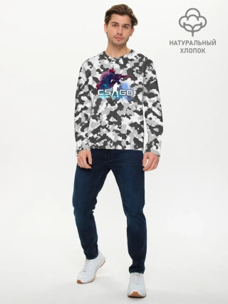 Мужской лонгслив базовый / Хэдшoт-CS:GO