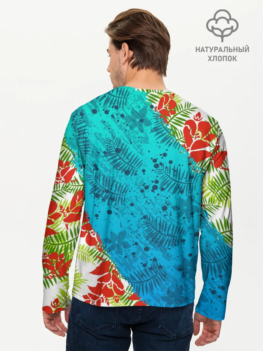 Мужской лонгслив базовый / ЛЕТНИЕ КРАСКИ | ТРОПИКИ / SUMMER / МОРЕ