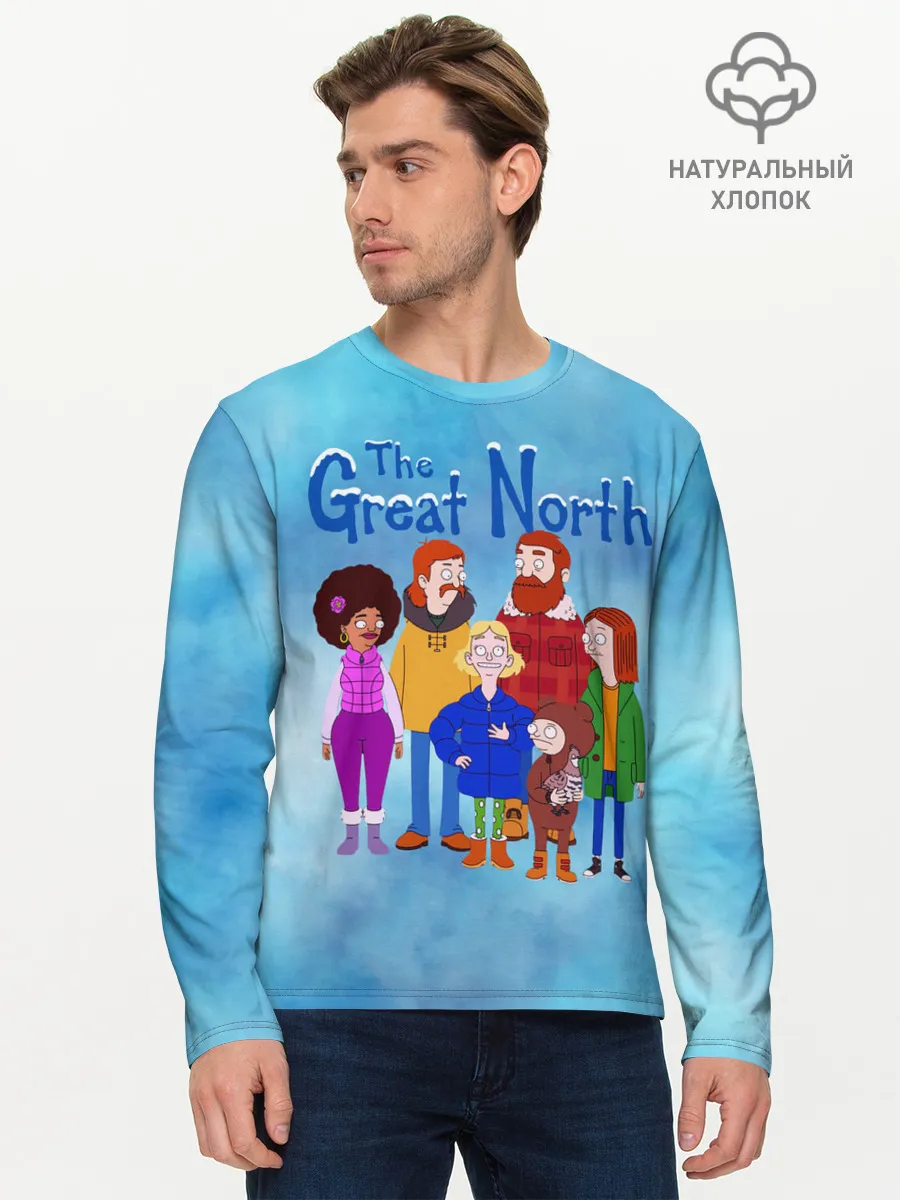 Мужской лонгслив базовый / Великий Север / The Great North
