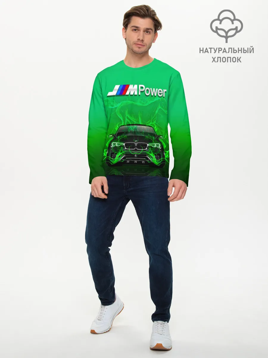 Мужской лонгслив базовый / BMW GREEN STYLE