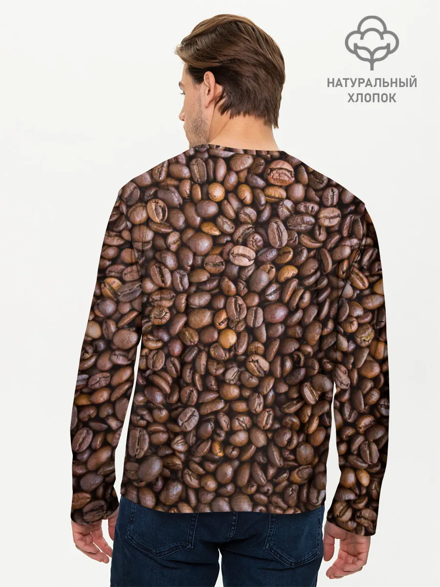 Мужской лонгслив базовый / Кофемания