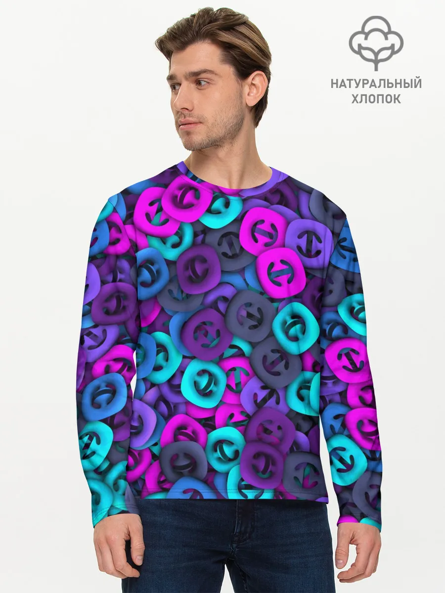 Мужской лонгслив базовый / Неоновые снаперсы