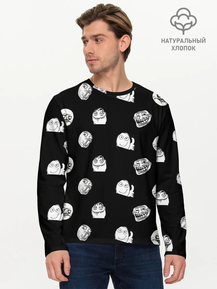 Мужской лонгслив базовый / Trollolo