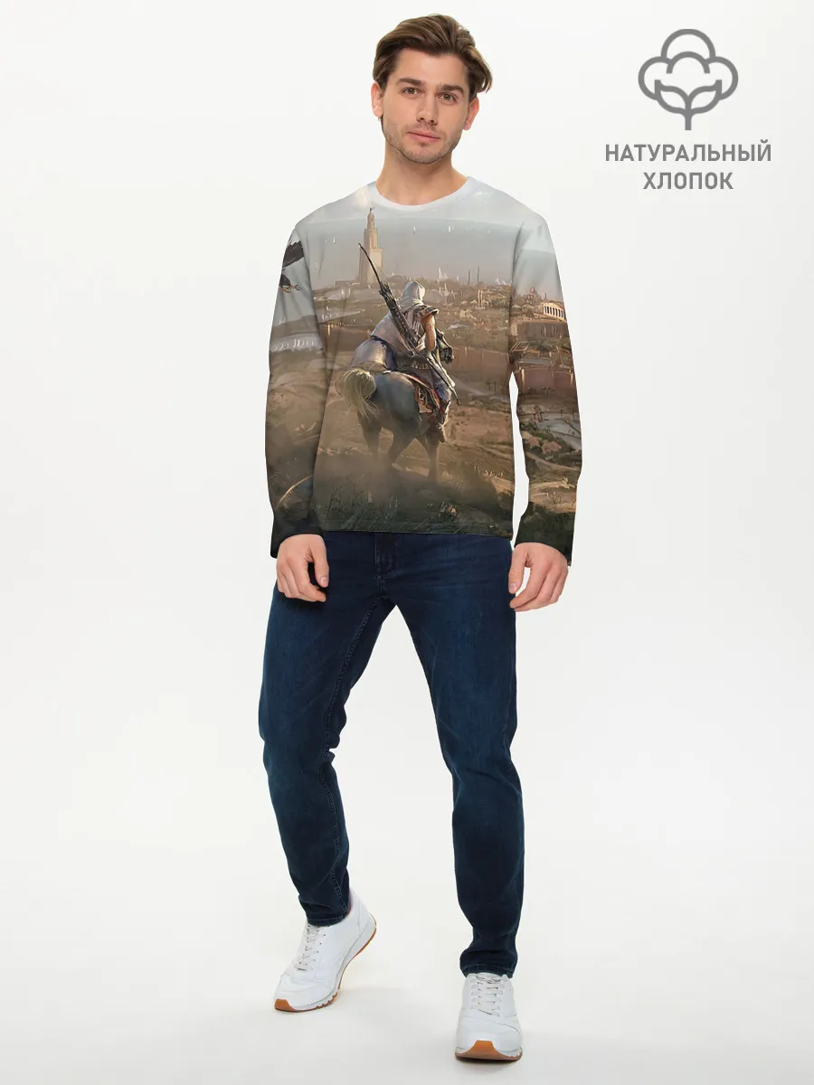Мужской лонгслив базовый / Байек на коне