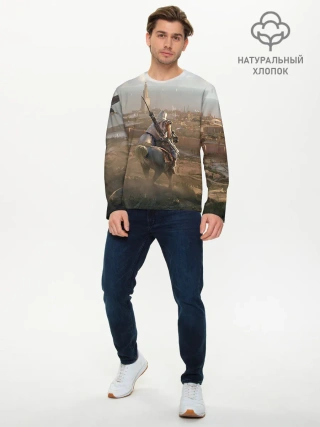 Мужской лонгслив базовый / Байек на коне
