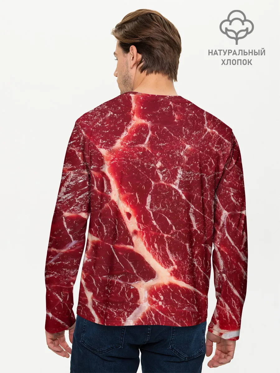 Мужской лонгслив базовый / Мясо на Хэллоуин