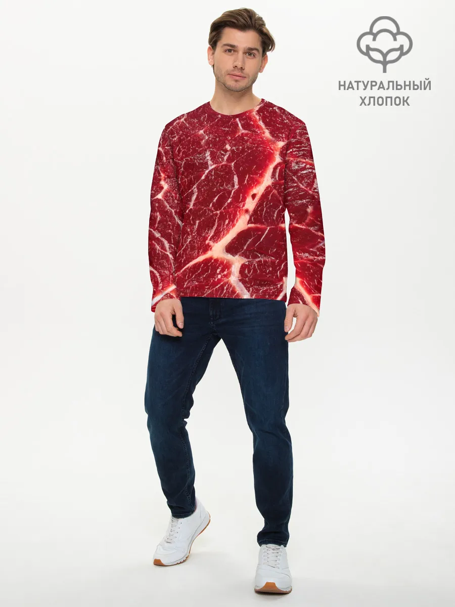 Мужской лонгслив базовый / Мясо на Хэллоуин