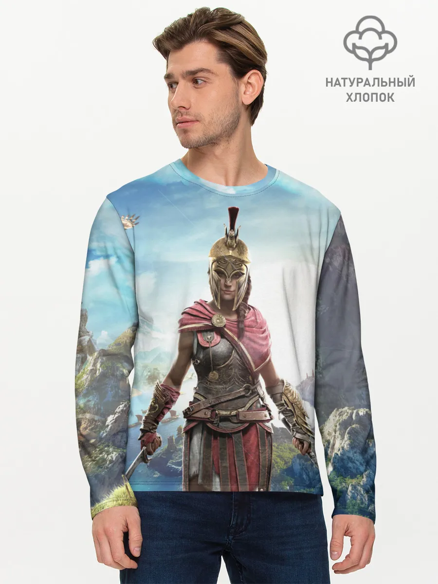 Мужской лонгслив базовый / Воинственная Кассандра