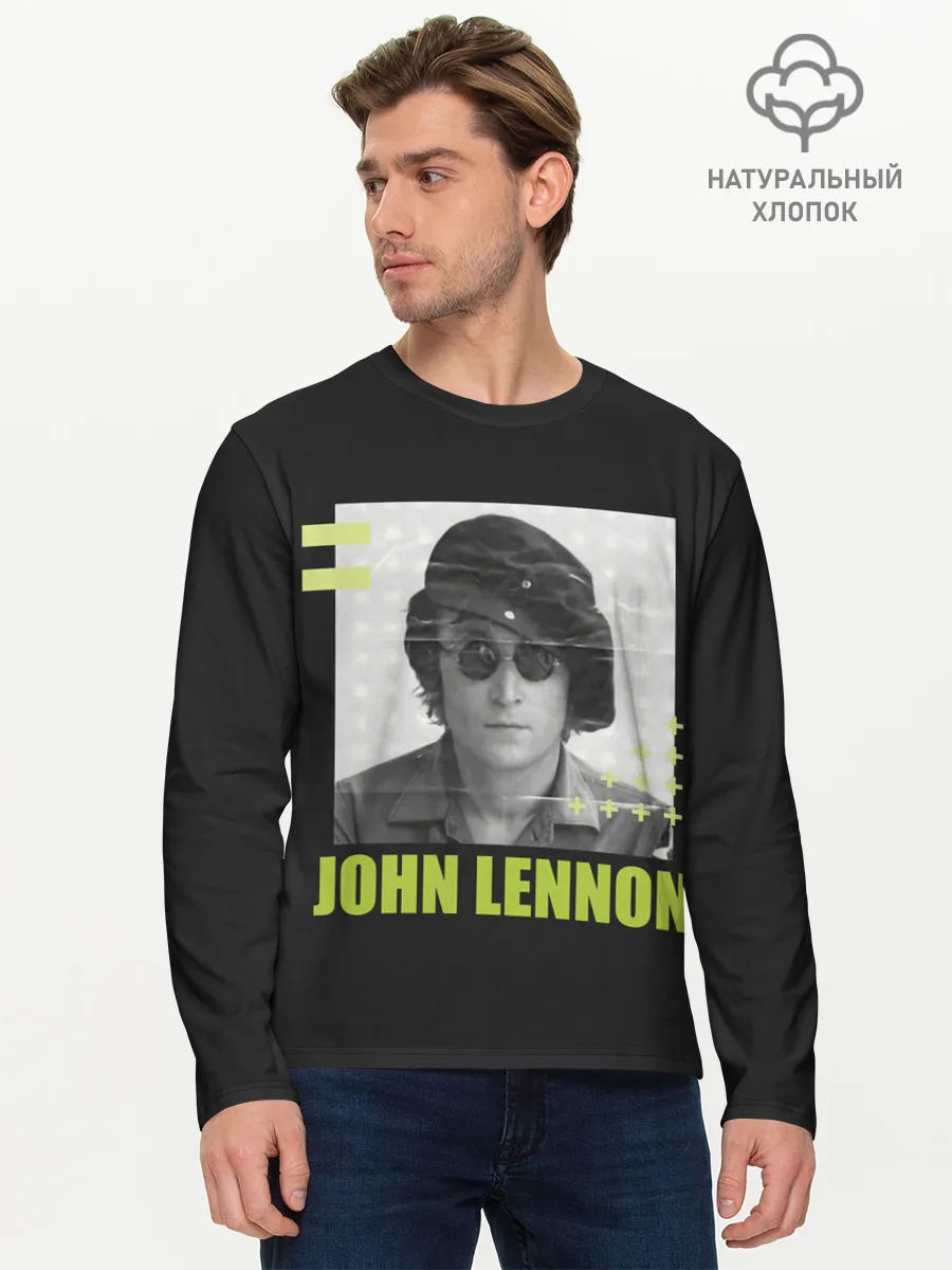 Мужской лонгслив базовый / Стильный Ленон