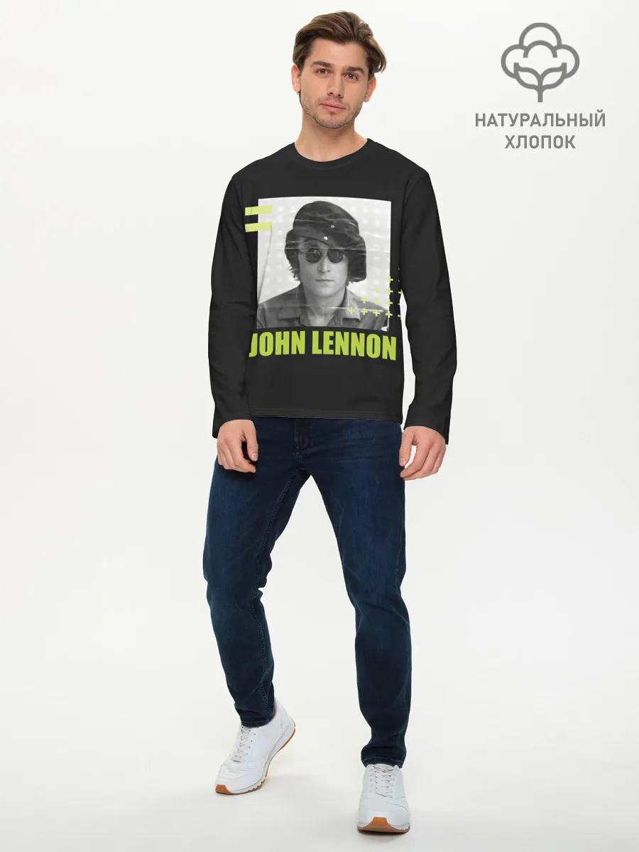 Мужской лонгслив базовый / Стильный Ленон