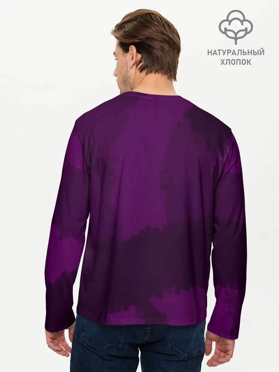Мужской лонгслив базовый / Рисованные линии
