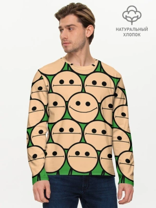Мужской лонгслив базовый / Cyanide & Happiness | Face Sure