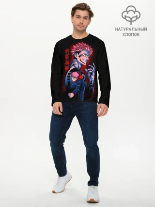 Мужской лонгслив базовый / Магическая битва, Сукуна и Итадори