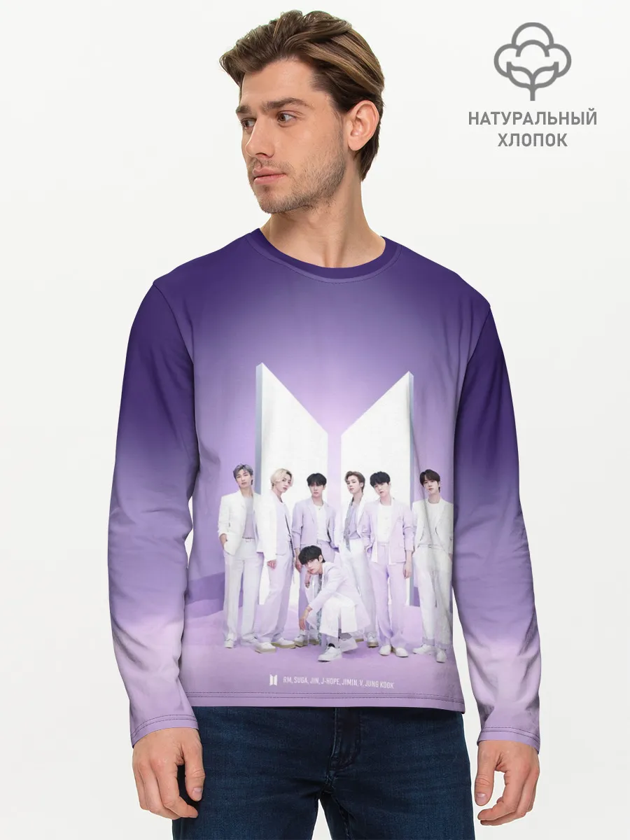 Мужской лонгслив базовый / BTS. Purple