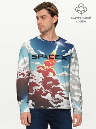 Мужской лонгслив базовый / Ракета | SpaceX
