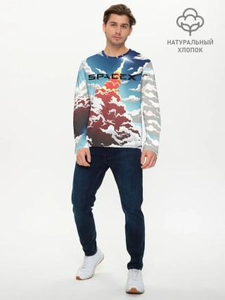 Мужской лонгслив базовый / Ракета | SpaceX