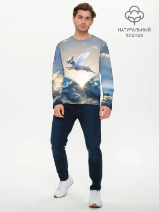 Мужской лонгслив базовый / Ангельский пес