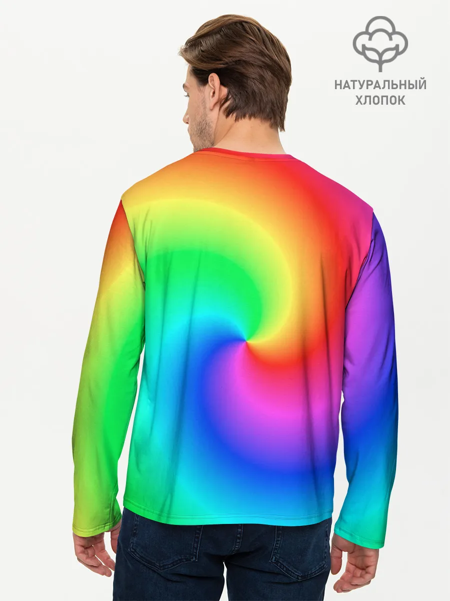 Мужской лонгслив базовый / Pepe rainbow