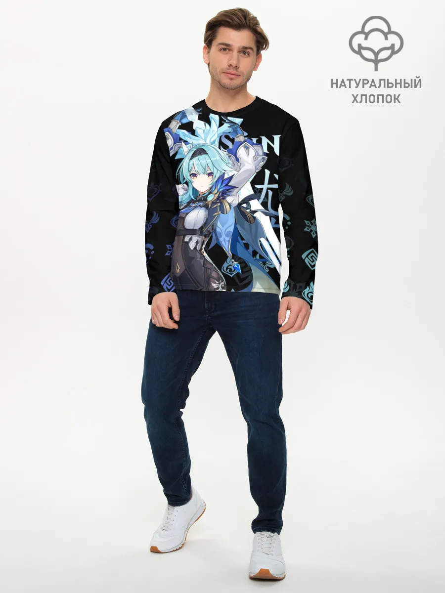 Мужской лонгслив базовый / Эола / Genshin Impact