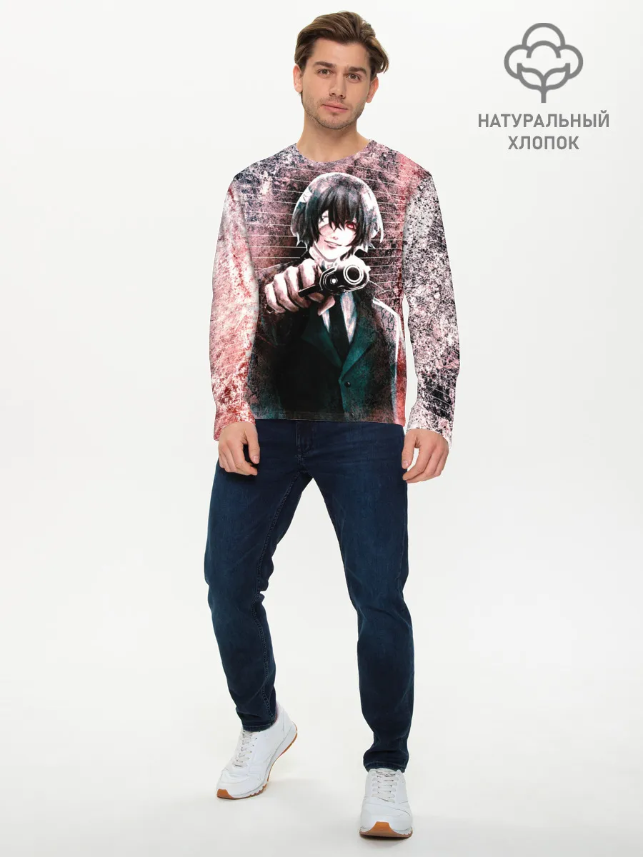 Мужской лонгслив базовый / Опасный Дазай Осаму