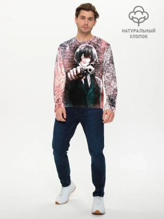 Мужской лонгслив базовый / Опасный Дазай Осаму