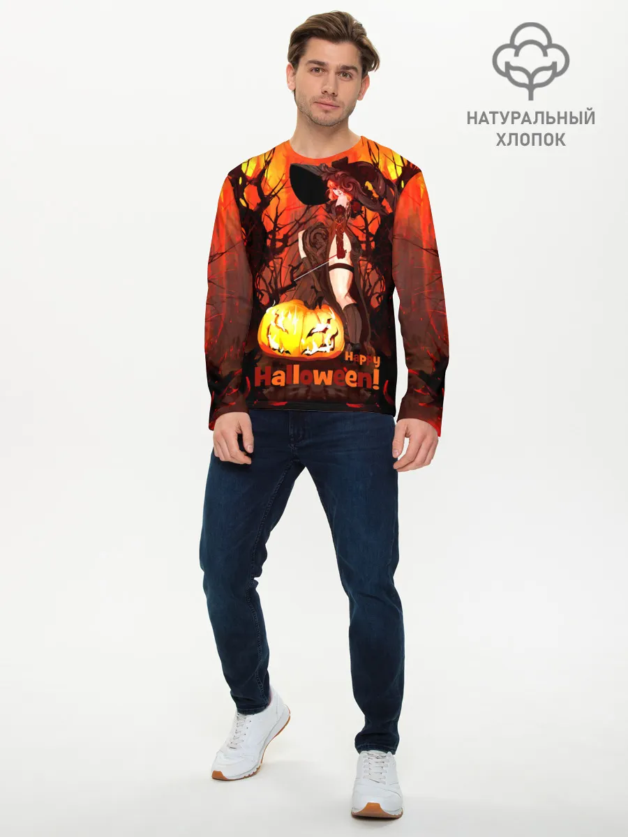 Мужской лонгслив базовый / Колдунья со смычком