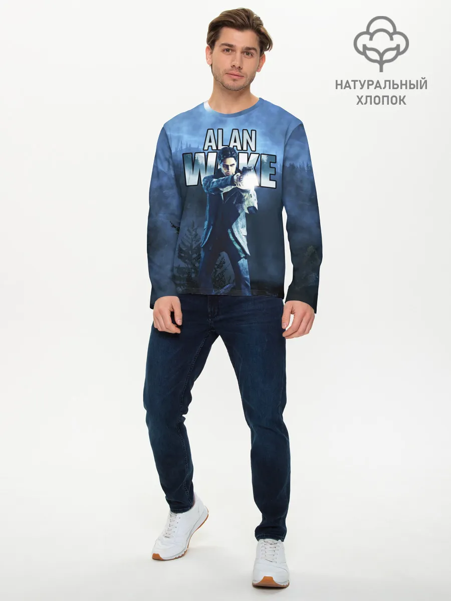 Мужской лонгслив базовый / Alan Wake / Алан Уэйк