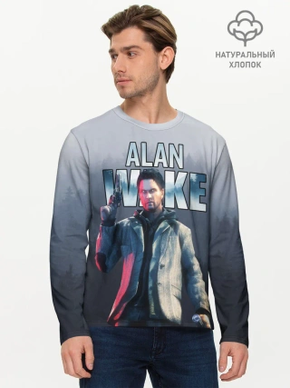 Мужской лонгслив базовый / Алан Уэйк / Alan Wake