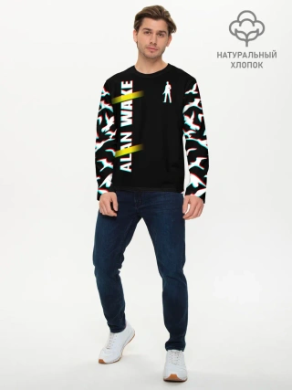 Мужской лонгслив базовый / Alan Wake Glitch
