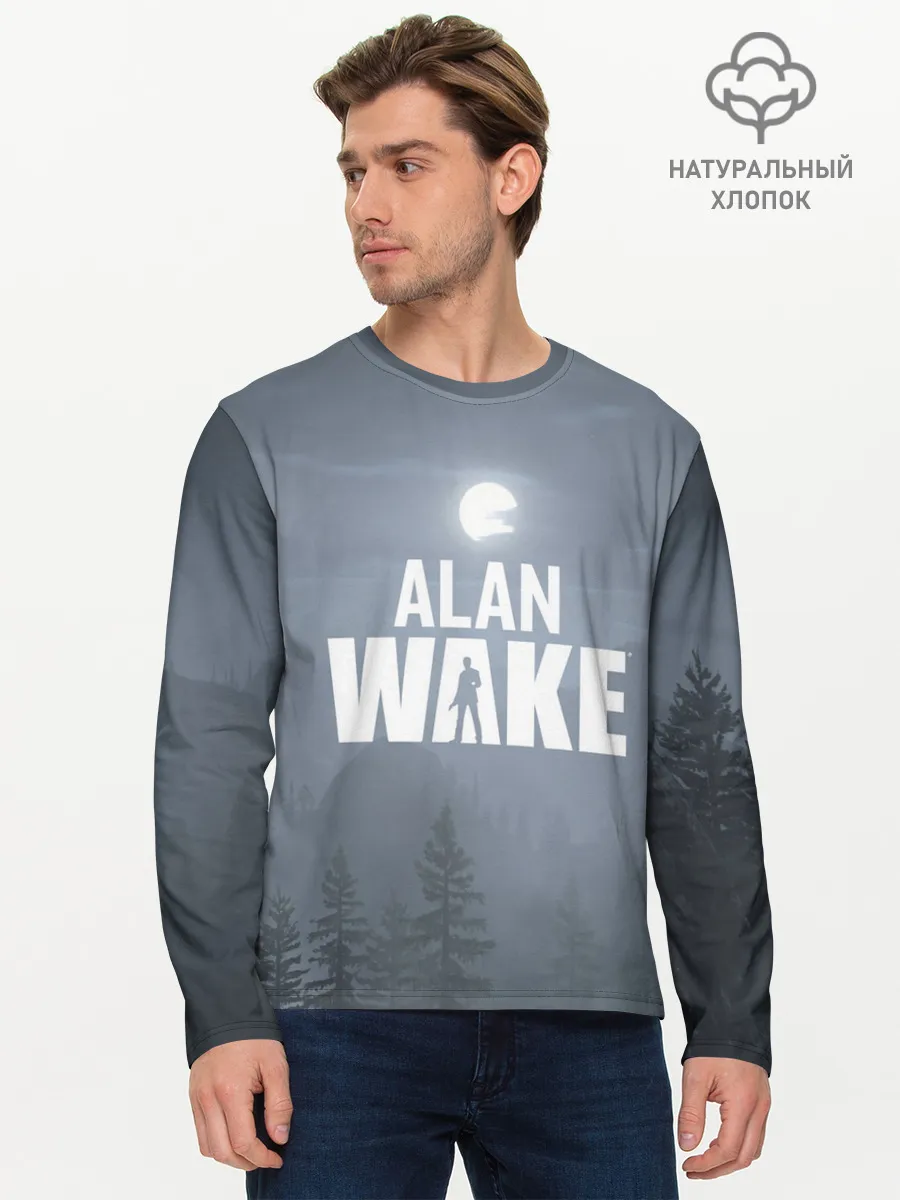 Мужской лонгслив базовый / Алан Уэйк: Полнолуние