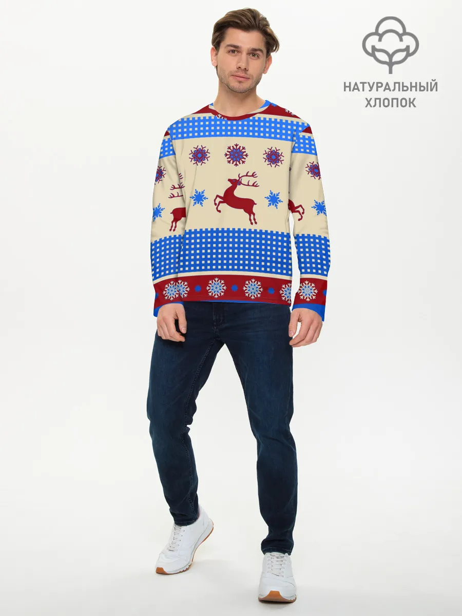 Мужской лонгслив базовый / Новогодняя 2022