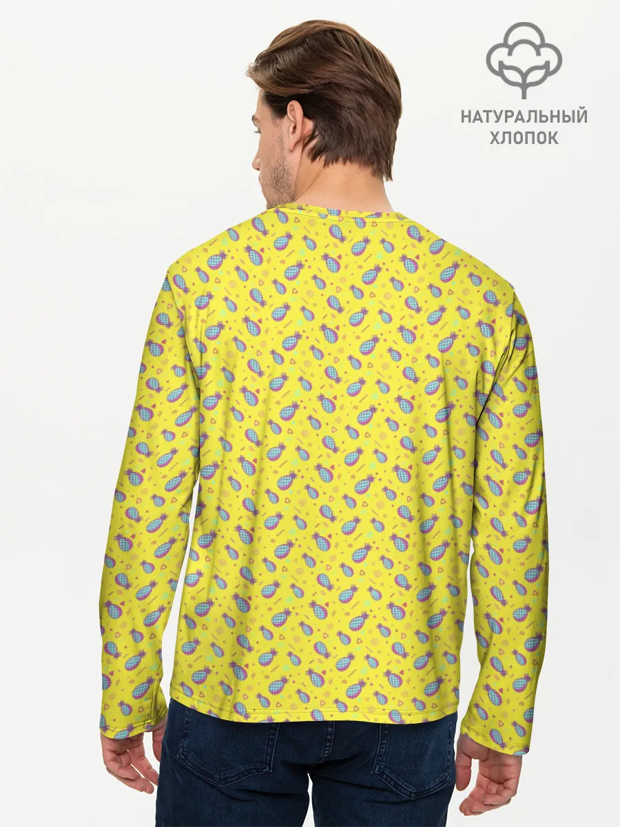 Мужской лонгслив базовый / Pineapple Pattern