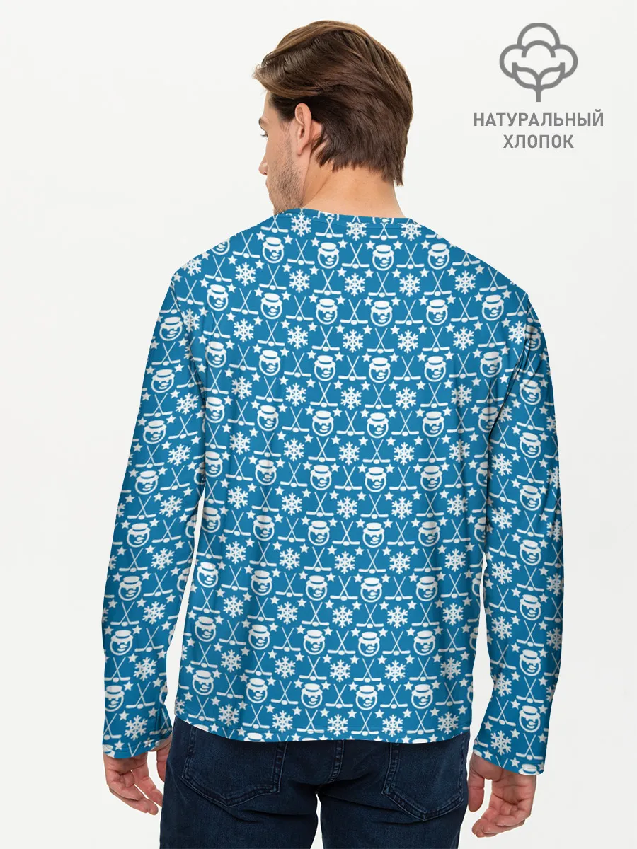 Мужской лонгслив базовый / Snowman. Hockey.