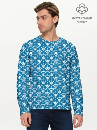 Мужской лонгслив базовый / Snowman. Hockey.