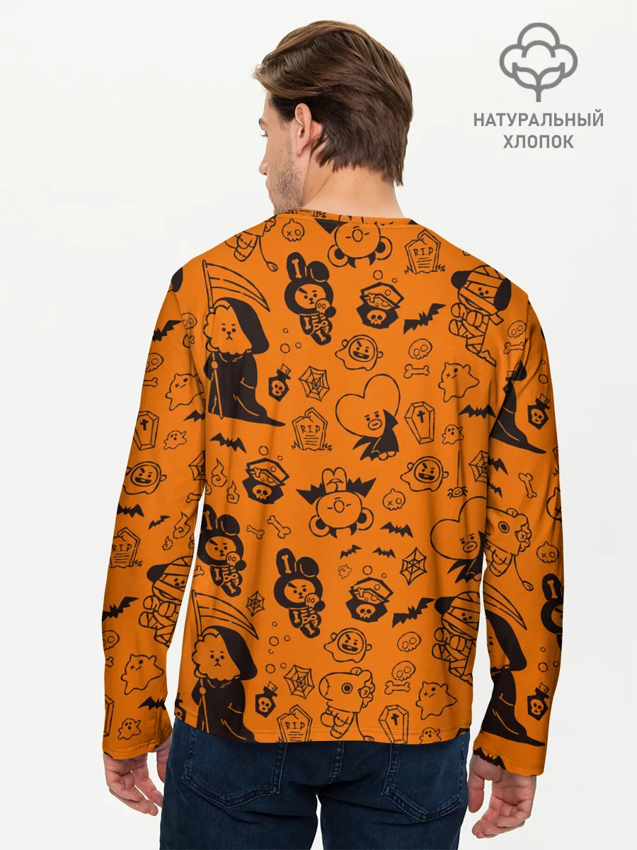 Мужской лонгслив базовый / Spooky Halloween BT21 | BTS