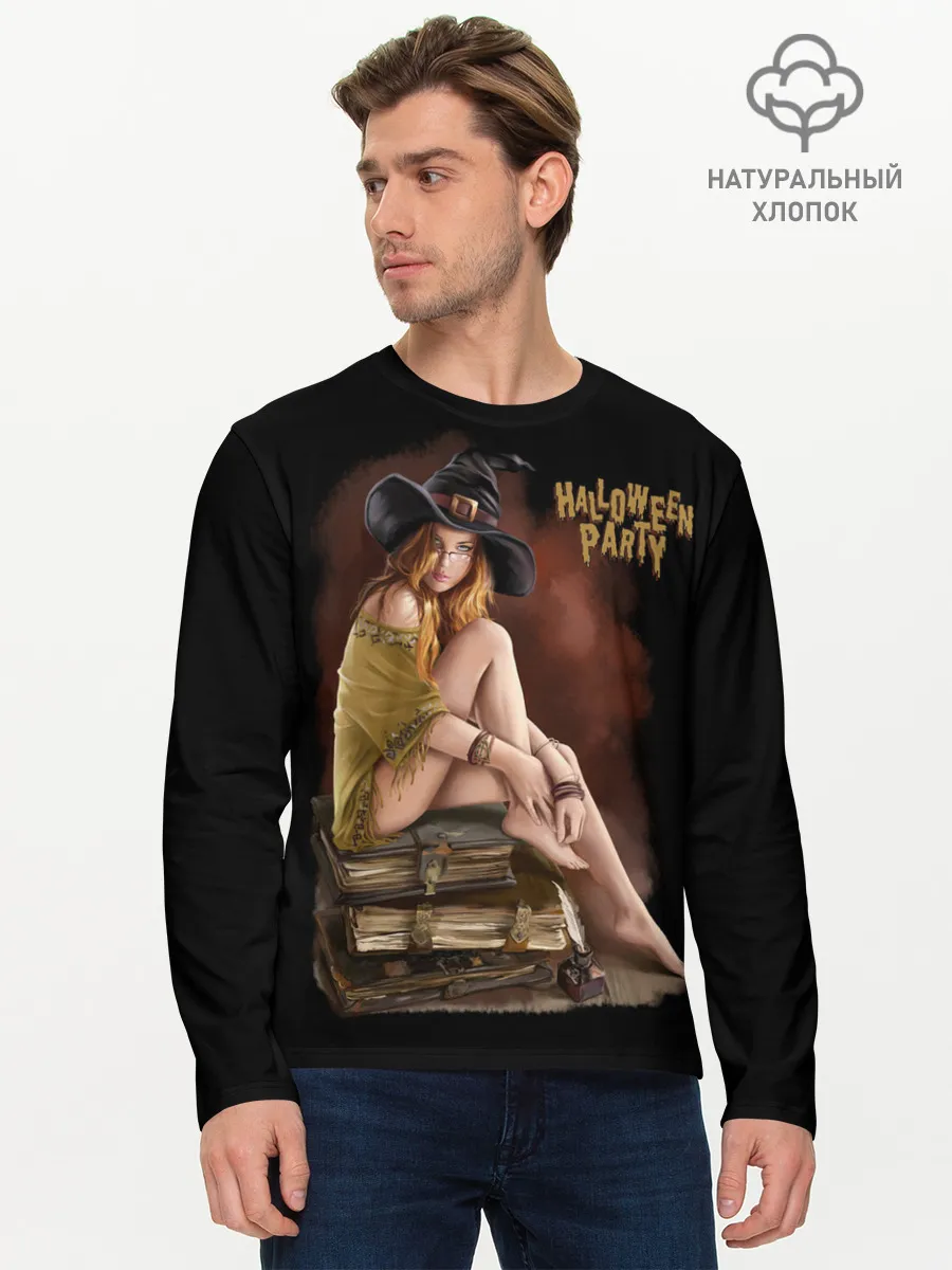 Мужской лонгслив базовый / Очаровательная ведьма