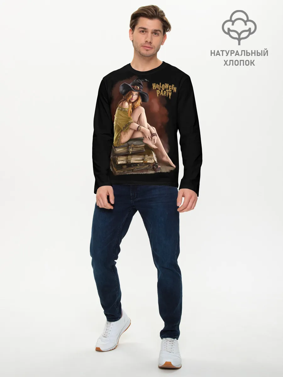 Мужской лонгслив базовый / Очаровательная ведьма