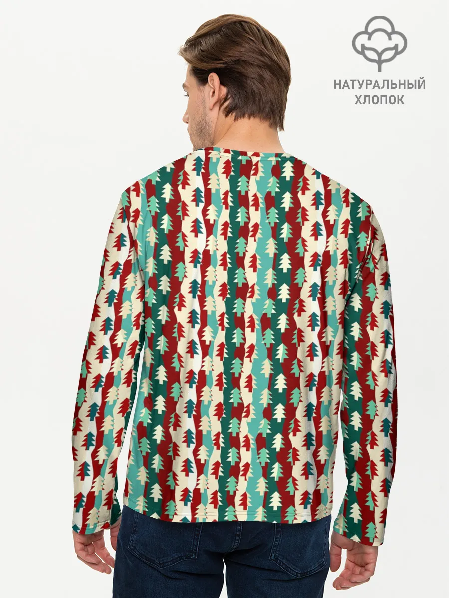 Мужской лонгслив базовый / Маленькие Ёлочки