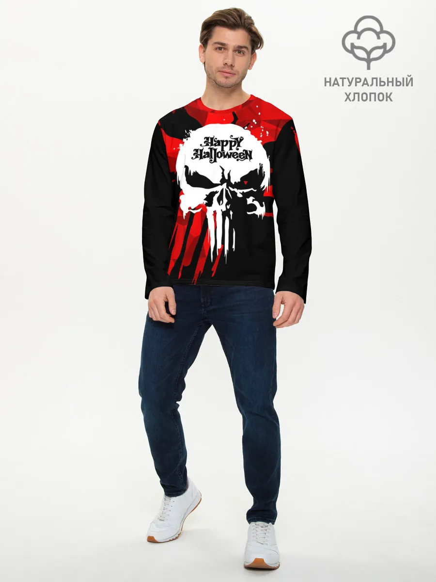 Мужской лонгслив базовый / Геометрия страха