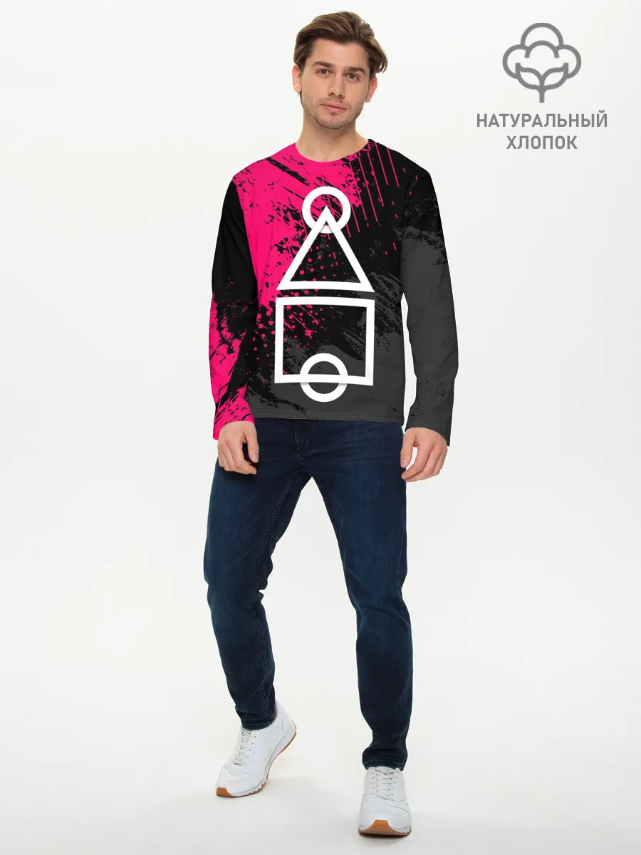 Мужской лонгслив базовый / Игра в кальмара | Логотип из интро