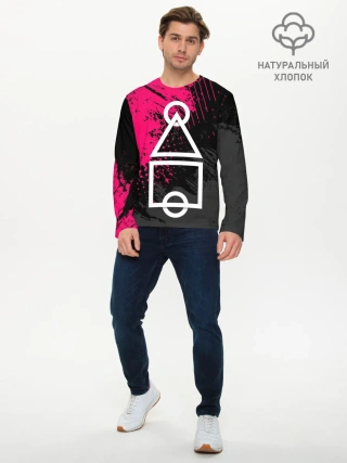 Мужской лонгслив базовый / Игра в кальмара | Логотип из интро