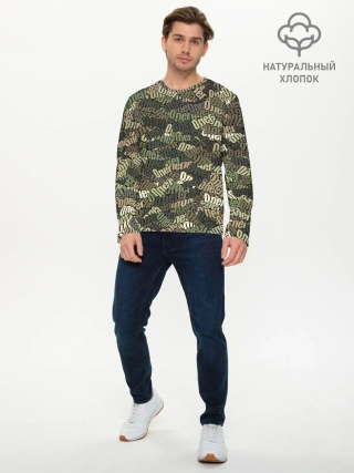 Мужской лонгслив базовый / Именной камуфляж Олег
