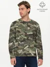 Мужской лонгслив базовый / Именной камуфляж Колян