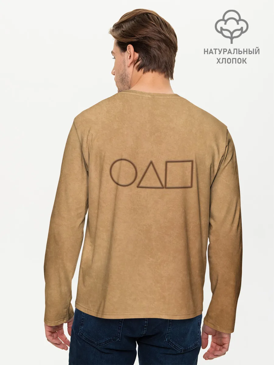 Мужской лонгслив базовый / Треугольник / Игра в кальмара