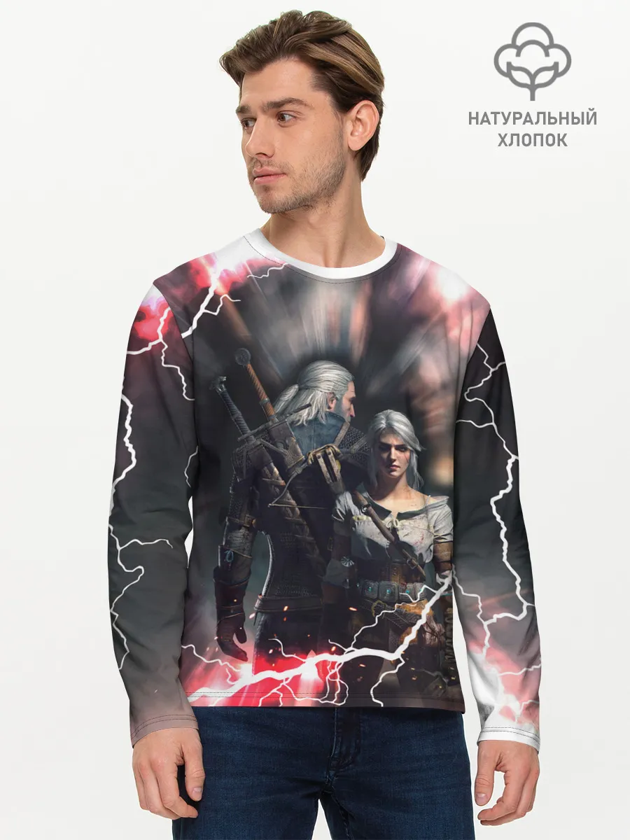 Мужской лонгслив базовый / Цирилла | Геральт